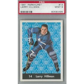 1961 Parkhurst Hockey #14 Larry Hillman PSA 9 (Mint) *0495 (Reed Buy)