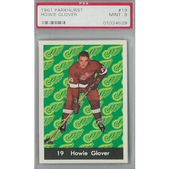 1961 Parkhurst Hockey #19 Howie Glover PSA 9 (Mint) *4639 (Reed Buy)