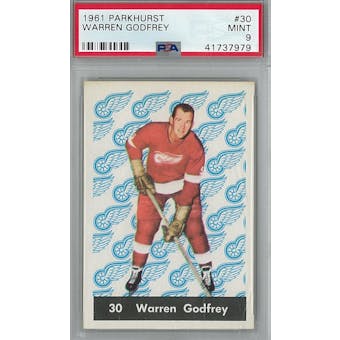 1961 Parkhurst Hockey #30 Warren Godfrey PSA 9 (Mint) *7979 (Reed Buy)