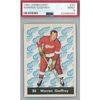 1961 Parkhurst Hockey #30 Warren Godfrey PSA 9 (Mint) *6368 (Reed Buy)