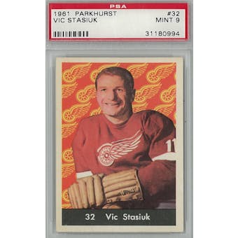1961 Parkhurst Hockey #32 Vic Stasiuk PSA 9 (Mint) *0994 (Reed Buy)