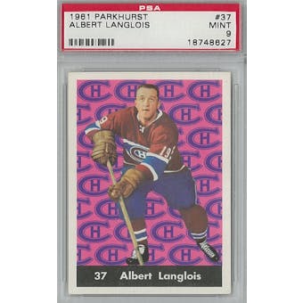 1961 Parkhurst Hockey #37 Albert Langlois PSA 9 (Mint) *8627 (Reed Buy)