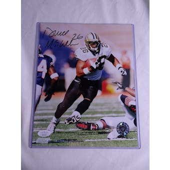 Deuce McAllister New Orleans Saints Autographed Football 8x10 Photo JSA COA #HH11619 (Reed Buy)