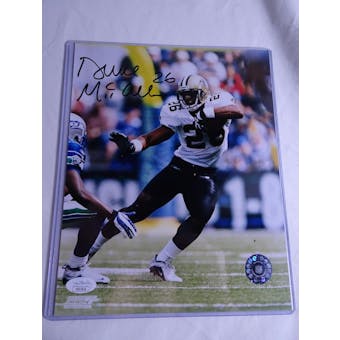 Deuce McAllister New Orleans Saints Autographed Football 8x10 Photo JSA COA #HH11616 (Reed Buy)