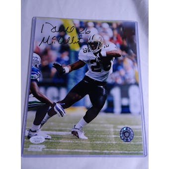 Deuce McAllister New Orleans Saints Autographed Football 8x10 Photo JSA COA #HH11615 (Reed Buy)