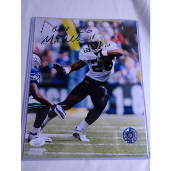 Deuce McAllister New Orleans Saints Autographed Football 8x10 Photo JSA COA #HH11614 (Reed Buy)