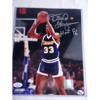 David Thompson Denver Nuggets Autographed Basketball 8x10 Photo JSA #H11601 (Reed Buy)