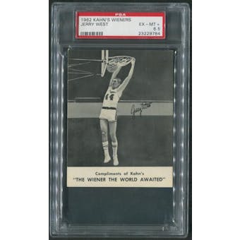 1962/63 Kahn's Wieners Basketball #10 Jerry West PSA 6.5 (EX-MT+)