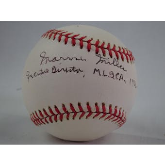 Marvin Miller Autographed NL White Baseball (Executive Director MLBPA 1966-83) JSA #HH11489 (Reed Buy)