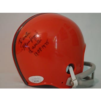 Dante "Gluefingers" Lavelli Cleveland Browns Auto Football Mini Helmet (HOF 1975) JSA #HH11251 (Reed Buy)