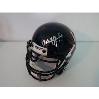 Aaron Brooks Virginia Cavaliers Autographed Football Mini Helmet JSA #HH11244 (Reed Buy)