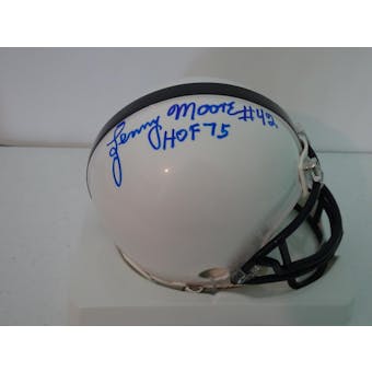 Lenny Moore Penn State Nittany Lions Autographed Football Mini Helmet (HOF 75) JSA #HH11199 (Reed Buy)
