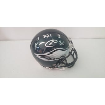 Kevin Curtis Philadelphia Eagles Autographed Football Mini Helmet (11 221 3) JSA #HH11209 (Reed Buy)