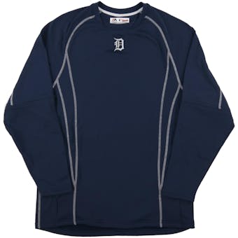 Detroit Tigers Majestic Navy Performance On Field Practice Fleece Pullover (Adult Small)