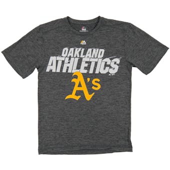 Oakland Athletics Majestic Gray Winning Moment Performance Tee Shirt (Adult Large)
