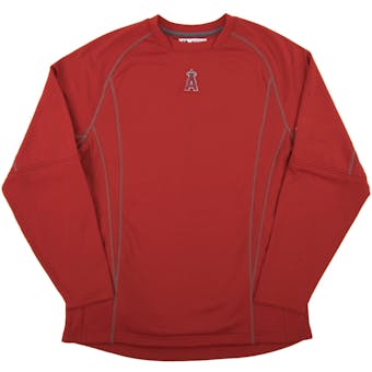 Los Angeles Angels Majestic Red Performance On Field Practice Fleece Pullover (Adult Medium)