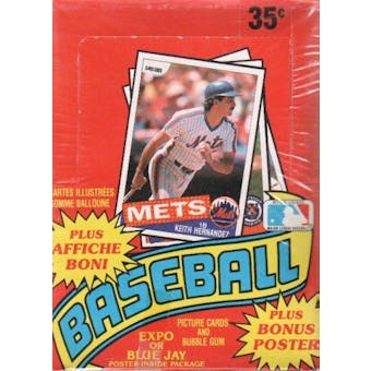 1985 O-Pee-Chee Baseball Wax Box
