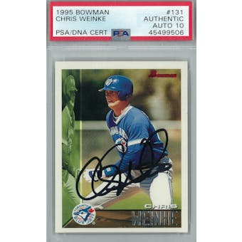 1995 Bowman Baseball #131 Chris Weinke RC PSA AUTH Auto 10 *9506 (Reed Buy)