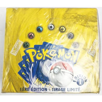 Pokemon Base Set 1 French 1st Edition Booster Box (EX-MT cut on bottom)
