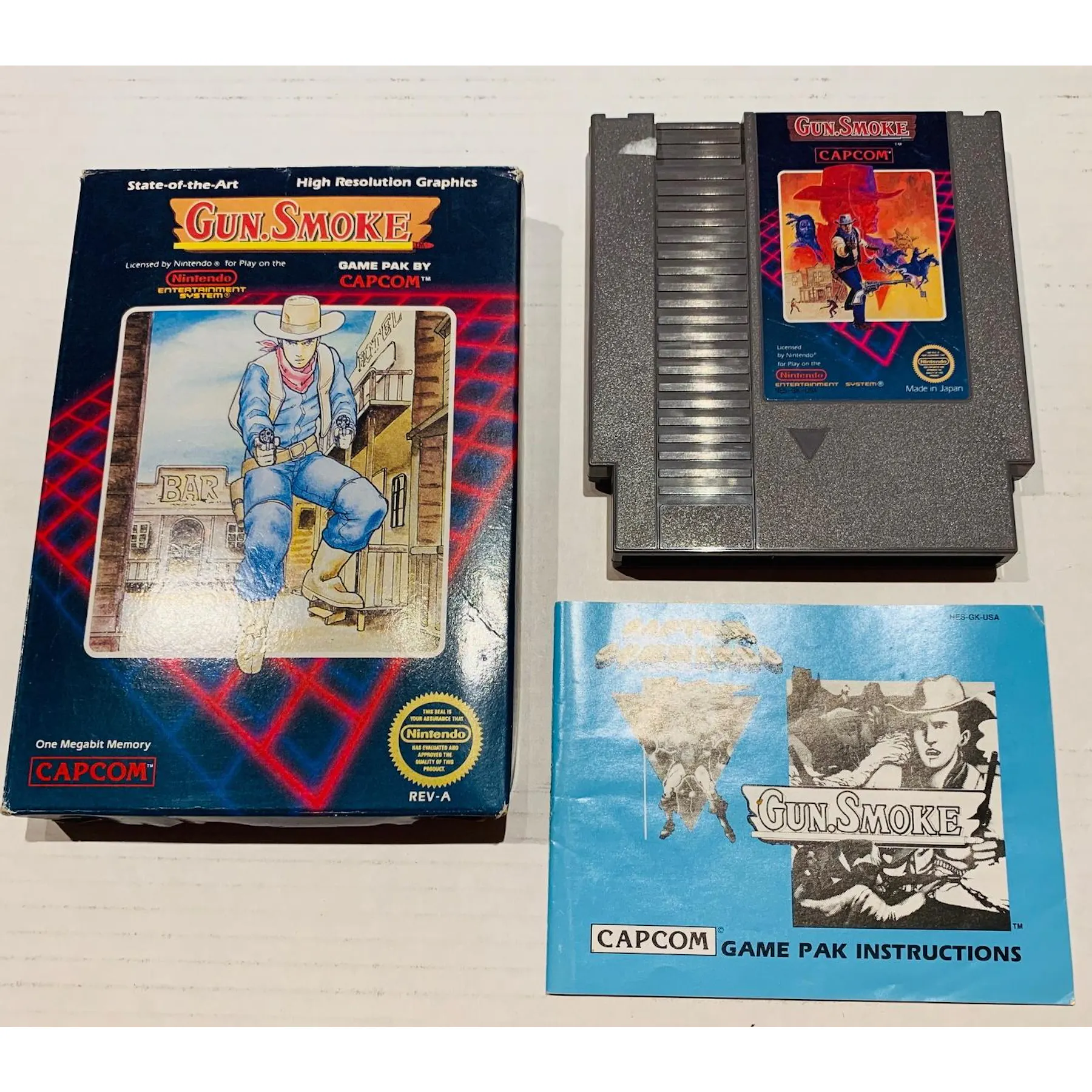 Nintendo Nes Gun Smoke Boxed Complete Da Card World