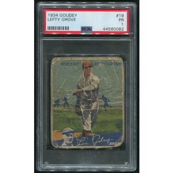 1934 Goudey Baseball #19 Lefty Grove PSA 1 (PR)