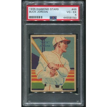 1934-36 Diamond Stars Baseball #49 Buck Jordan PSA 4 (VG-EX)