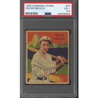 1934-36 Diamond Stars Baseball #53 Oscar Melillo PSA 3.5 (VG+)
