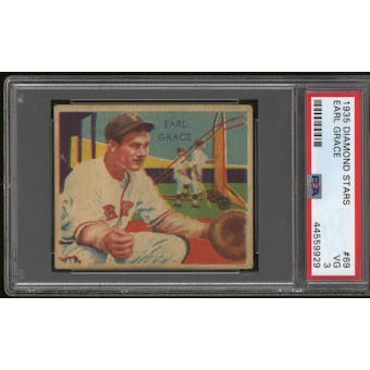 1934-36 Diamond Stars Baseball #69 Earl Grace PSA 3 (VG)