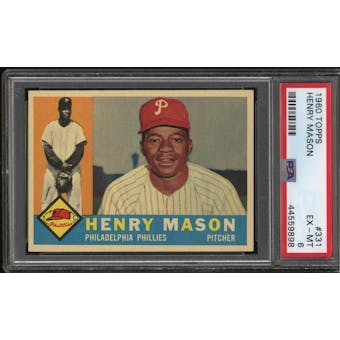 1960 Topps Baseball #331 Henry Mason Rookie PSA 6 (EX-MT)