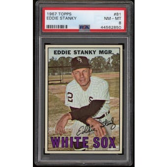 1967 Topps Baseball #81 Eddie Stanky PSA 8 (NM-MT)