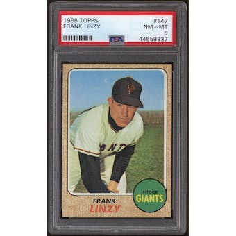 1968 Topps Baseball #147 Frank Linzy PSA 8 (NM-MT)