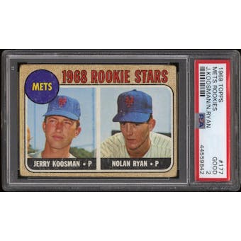 1968 Topps Baseball #177 Nolan Ryan Rookie PSA 2 (GOOD)