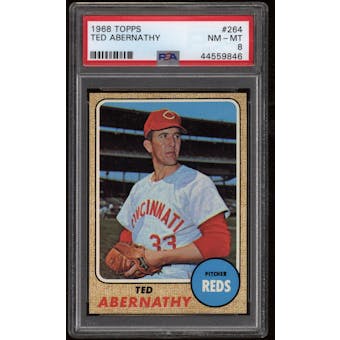 1968 Topps Baseball #264 Ted Abernathy PSA 8 (NM-MT)