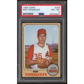 1968 Topps Baseball #269 Bob Tiefenauer PSA 8 (NM-MT)