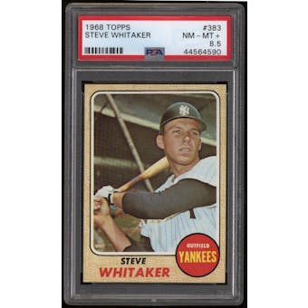 1968 Topps Baseball #383 Steve Whitaker PSA 8.5 (NM-MT+)