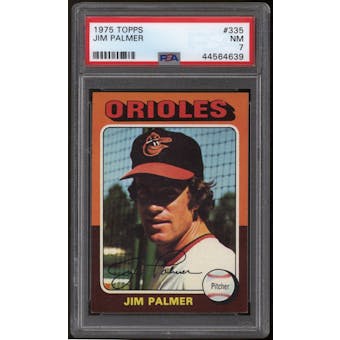 1975 Topps Baseball #335 Jim Palmer PSA 7 (NM)