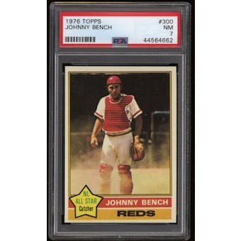 1976 Topps Baseball #300 Johnny Bench PSA 7 (NM)