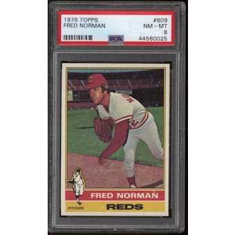 1976 Topps Baseball #609 Fred Norman PSA 8 (NM-MT)