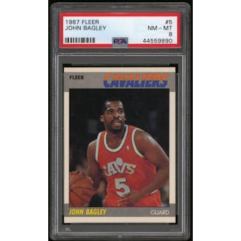 1987/88 Fleer Basketball #5 John Bagley PSA 8 (NM-MT)
