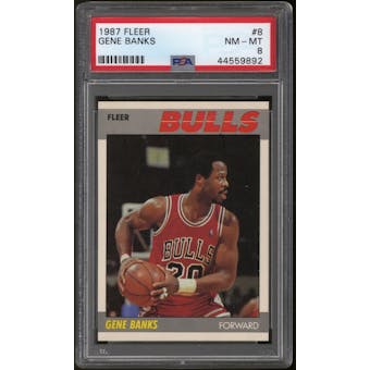1987/88 Fleer Basketball #8 Gene Banks PSA 8 (NM-MT)