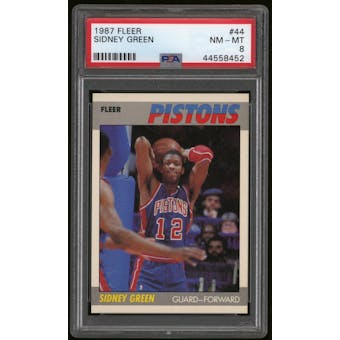 1987/88 Fleer Basketball #44 Sidney Green PSA 8 (NM-MT)