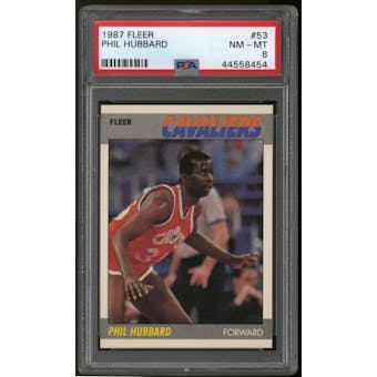 1987/88 Fleer Basketball #53 Phil Hubbard PSA 8 (NM-MT)