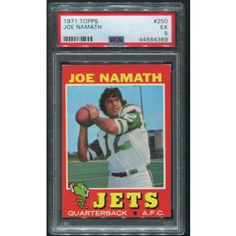1971 Topps Football #250 Joe Namath PSA 5 (EX)