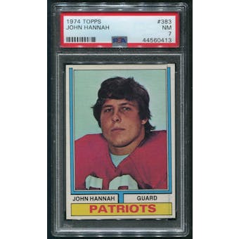 1974 Topps Football #383 John Hannah Rookie PSA 7 (NM)