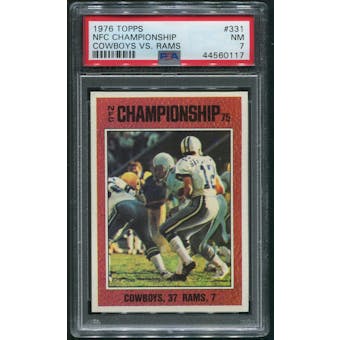 1976 Topps Football #331 NFC Championship Cowboys Vs. Rams PSA 7 (NM)