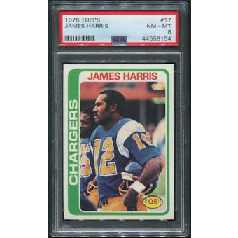 1978 Topps Football #17 James Harris PSA 8 (NM-MT)