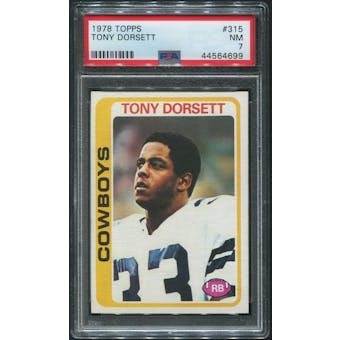 1978 Topps Football #315 Tony Dorsett Rookie PSA 7 (NM)
