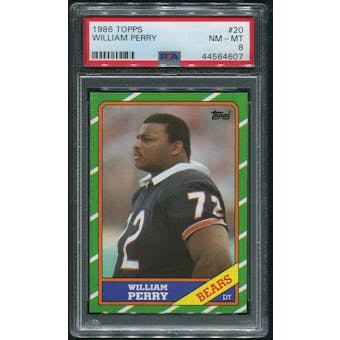 1986 Topps Football #20 William Perry Rookie PSA 8 (NM-MT)