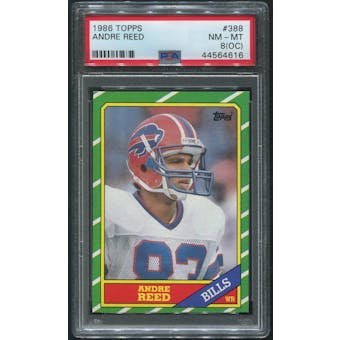 1986 Topps Football #388 Andre Reed Rookie PSA 8 (NM-MT) (OC)