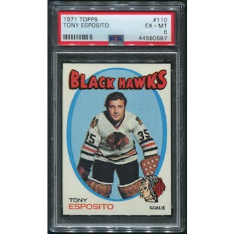 1971/72 Topps Hockey #110 Tony Esposito PSA 6 (EX-MT)